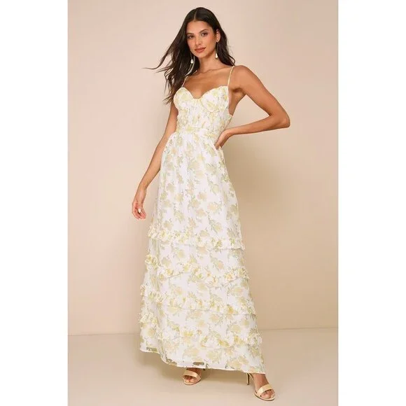 knee length dresses for ladies Luna Love Long Sleeve Mesh Maxi Dress Cream